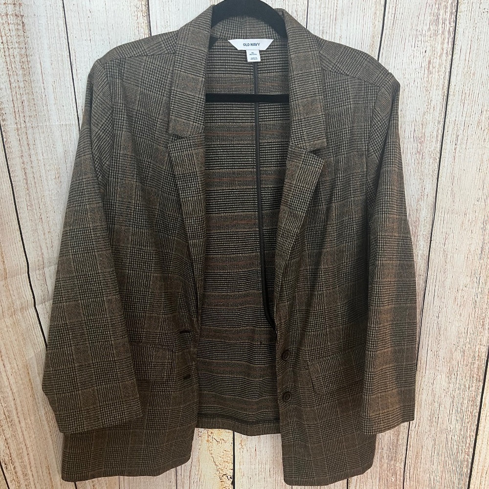 NWOT Old Navy Petite Houndstooth Pixie Blazer Sz XL-P